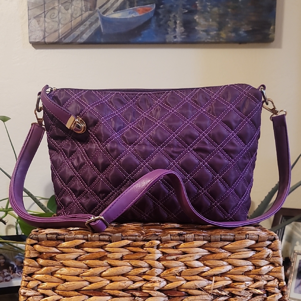 Purple Quilted Women's Bag